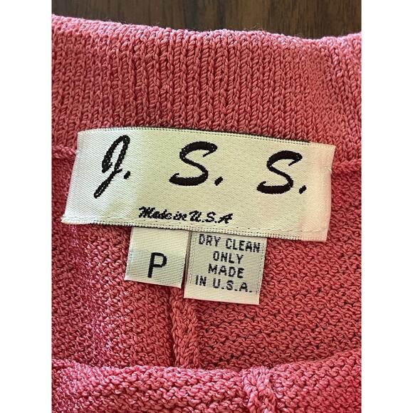J.S.S collection knitwear pants P pink wool stretch U.S.A suit s classic 28" - Picture 4 of 4